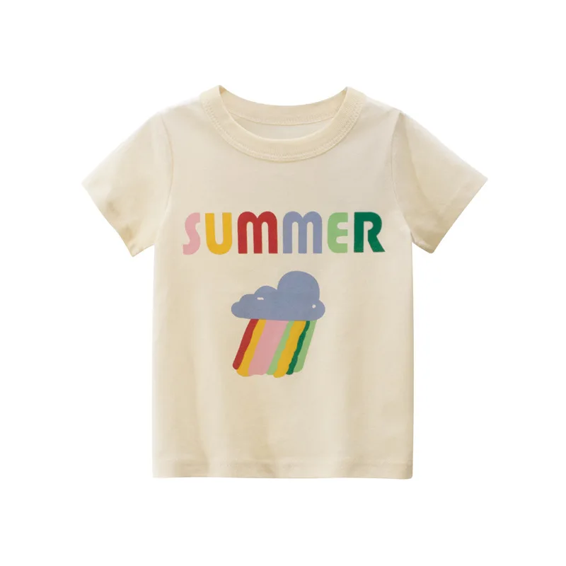 

Brand Children's Wear 2022 Summer New Girls Short Sleeve T-shirt Baby Clothes Toddler Girl Fall 2020 Birthday Tshirt Women