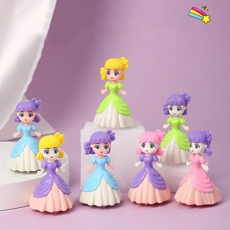 

2Pcs Creative Mini Girl Princess Pull Back Car Children's Puzzle Cartoon Pullback Car Model Toys Gifts Party Favors