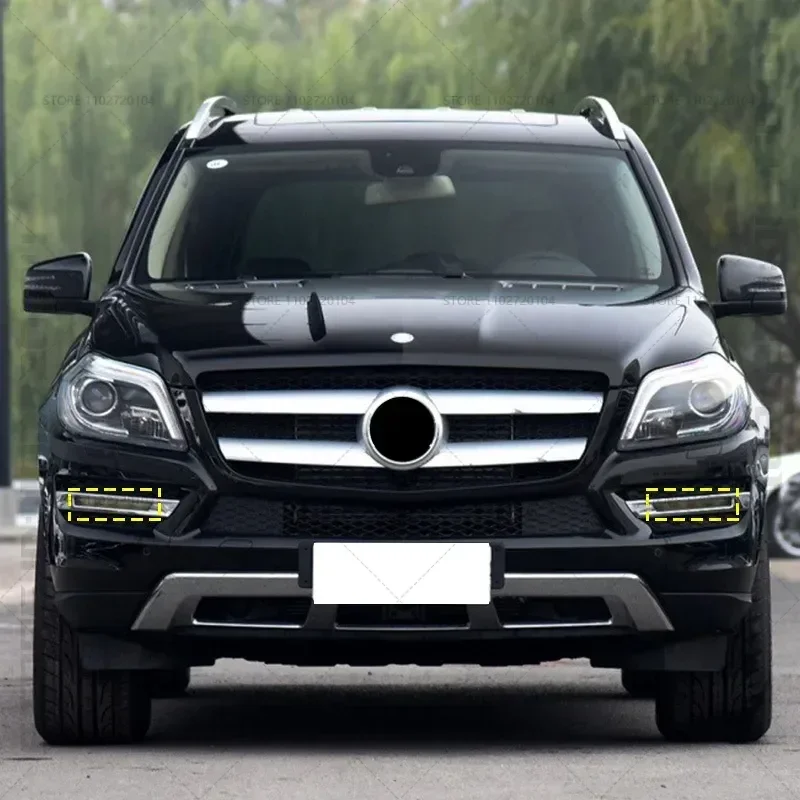 

Для 2012-2015 W166 X204 Mercedes Benz ML350/500/550/63 AMG, GLK250/350 дневные ходовые огни DRL противотуманные фары 2049065401 2049065501