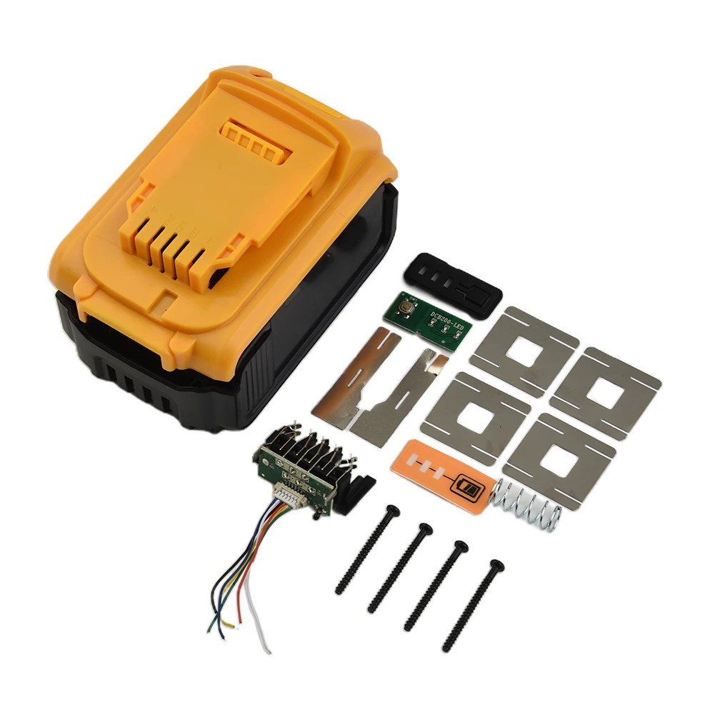 

DCB200 Battery Box PCB Board Protection Circuit Plastic Shell For DeW 18V 20V Li-ion Batteries Power Tool Sleeve With Plate