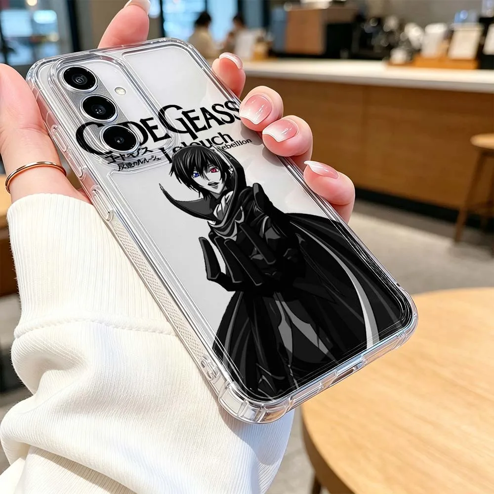 Фото Аниме-чехол CODE GEASS Rebellion для Samsung Galaxy A71 A57 A56 A55 A54 A53 A51 A17 A16 A07 A06 A05 Прозрачный чехол для телефона №4