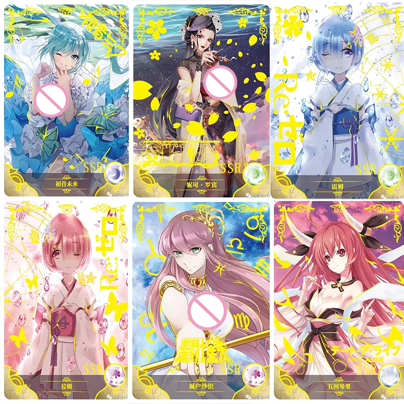 

Goddess Story Hatsune Miku Altria Pendragon Rem Platelet Tokisaki Kurumi Mayree Anime Game Collection Card Toy Birthday Gift