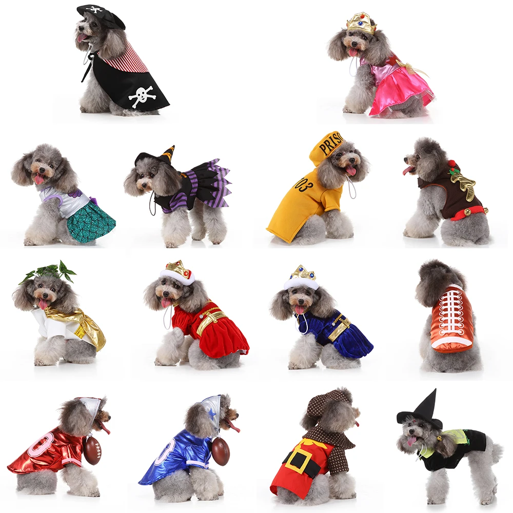 Halloween Dog Costume for Small Pomeranian French Dog Funny Pet Dress Up Outfit Cosplay Dog Costume Christmas Party Carnival