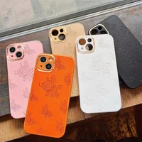 cute cartoon bulldog plating phone case for iphone 11 12 13 pro max mini x xs xr 7 8 plus cover