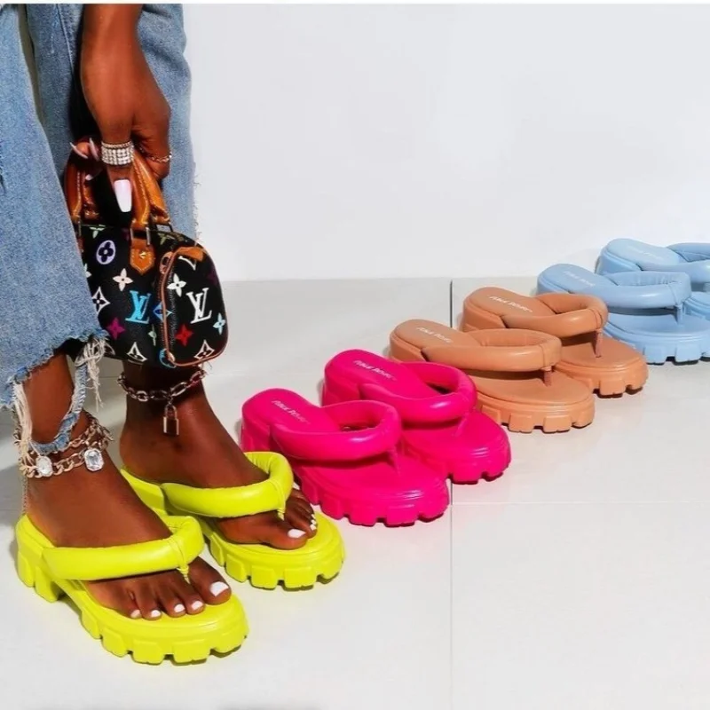

Woman Slippers 2023 Summer Women Vintage Flip Flop Ladies Wedges Comfortable Casual Shoe Female flat thong sandals womens slides