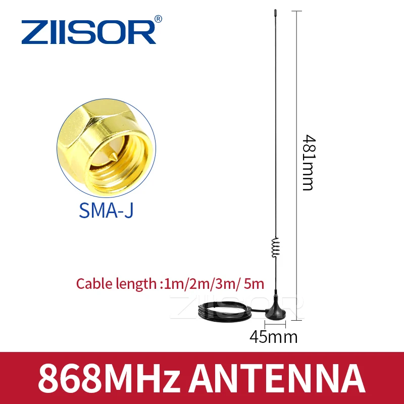 

LoRa Magnetic 868 MHz Antenna SMA Male for Long Distance Transmission EU 868MHz Antennas for Wifi Signal 3D-FB Cable