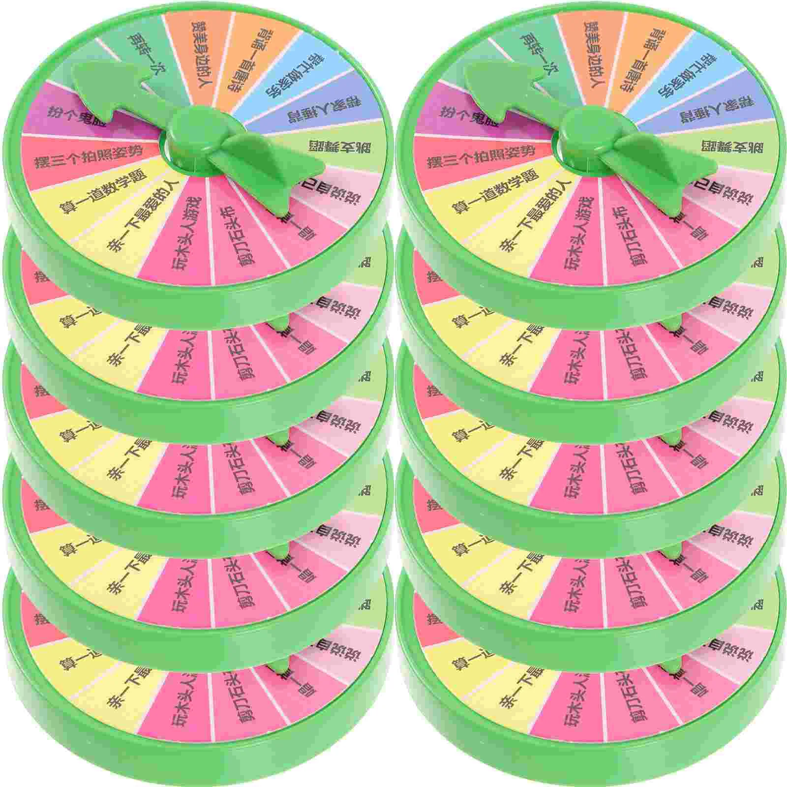 

10Pcs Party Punishment Wheel Game Wheel Punishment Wheel Tabletop Prank Wheel