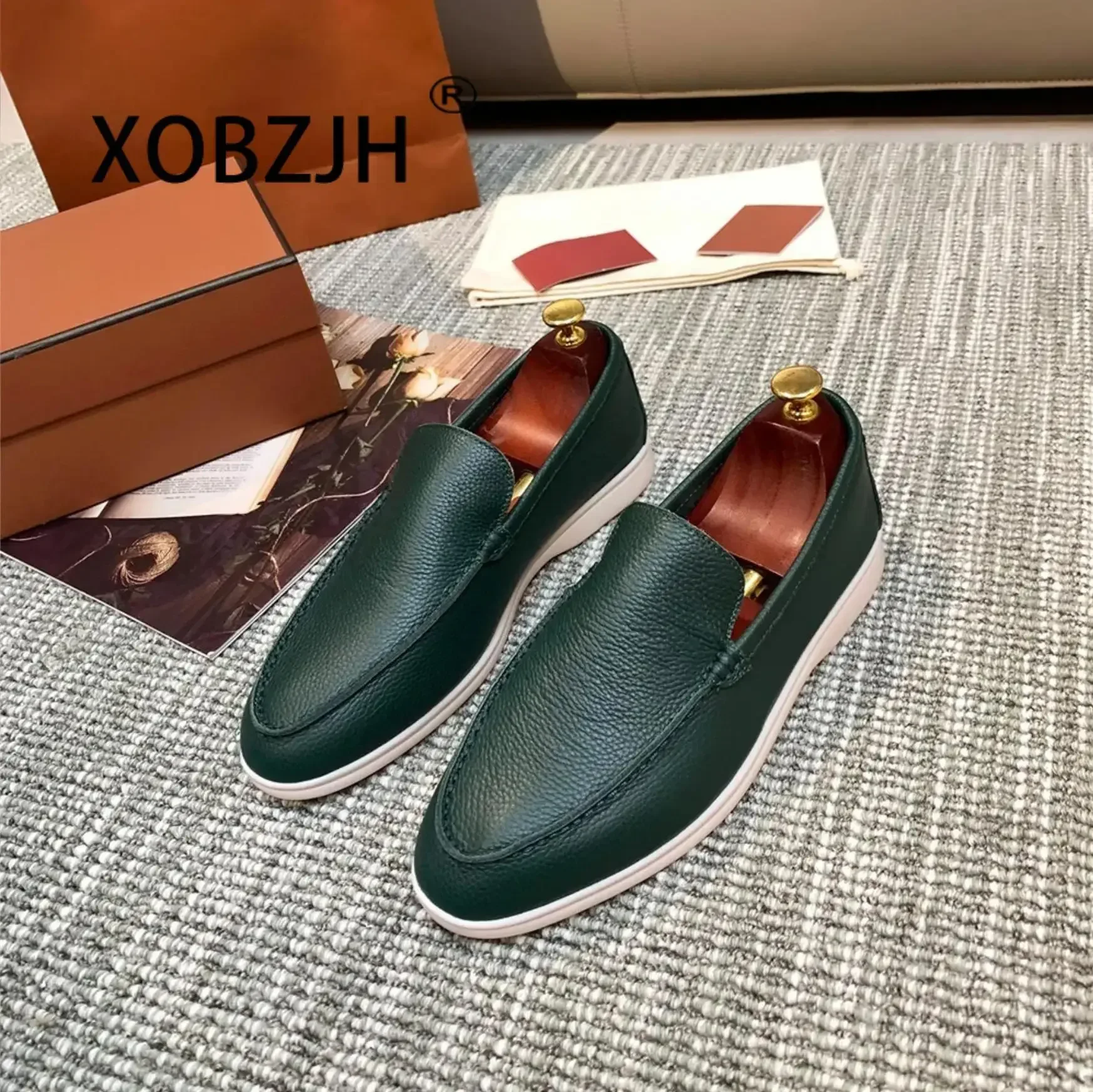 2024 Mocasines Driver Black Cow Leather Flats Fashion Loafers Shoes For Men 2023 Women High Quality Slip On Sneakers