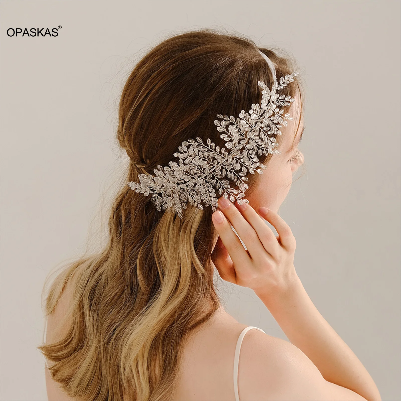 

Crystal Wedding Hairband Bridal Hairpins Hair Hoops Sparkling Rhinestones Silver Headpiece Hair Accessories for Bride Ornaments