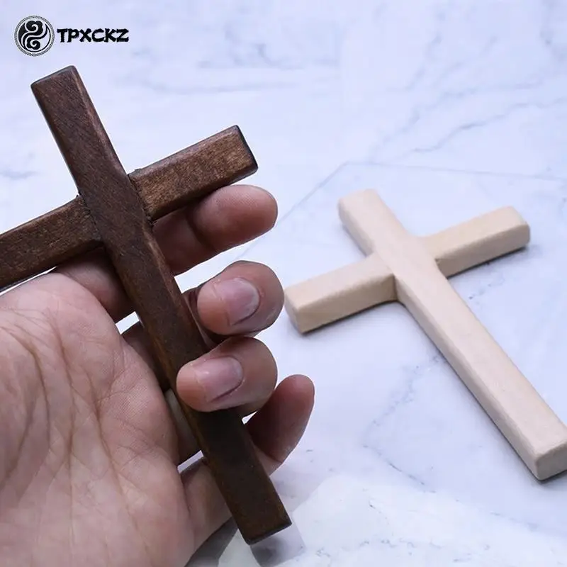 

12*7cm Handmade Wooden Cross Catholic Religious Prayer Hand Catholic Crucifix Jesus Christ Crucifixholding Cross Gift Giveaway