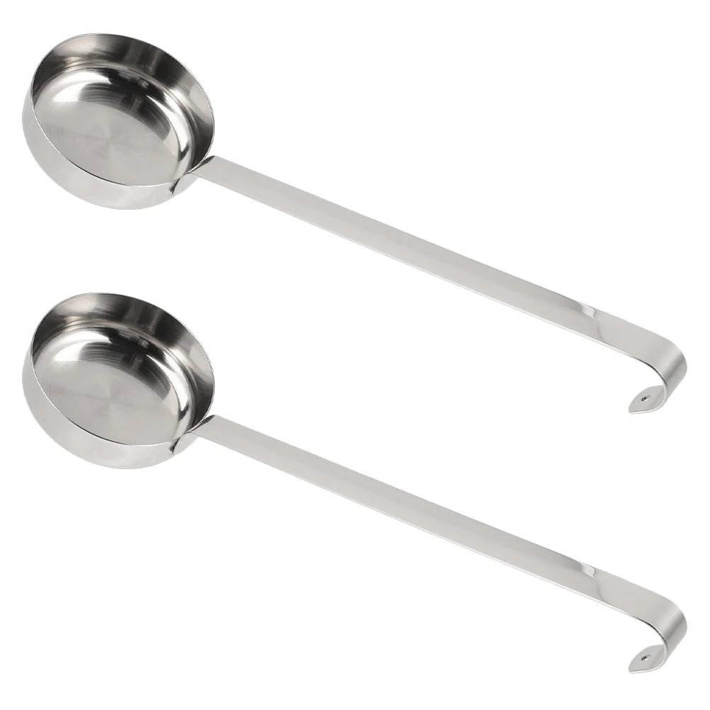 

Spoon Ladle Portion Serving Scoop Handle Control Soup Sauce Stainless Steel Measuring Water Cup Spoons Cooking Gravy Ramen