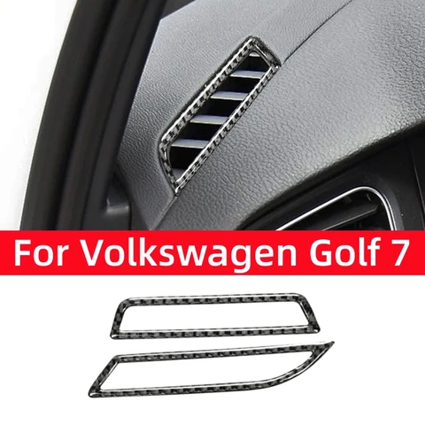 Для Volkswagen Golf 7 Gti R Gte Gtd Mk7 2013-2019, углеродное волокно, автомобильная панель, вентиляционная решетка, крышка рамы, отделка, наклейка, автомобильные аксессуары