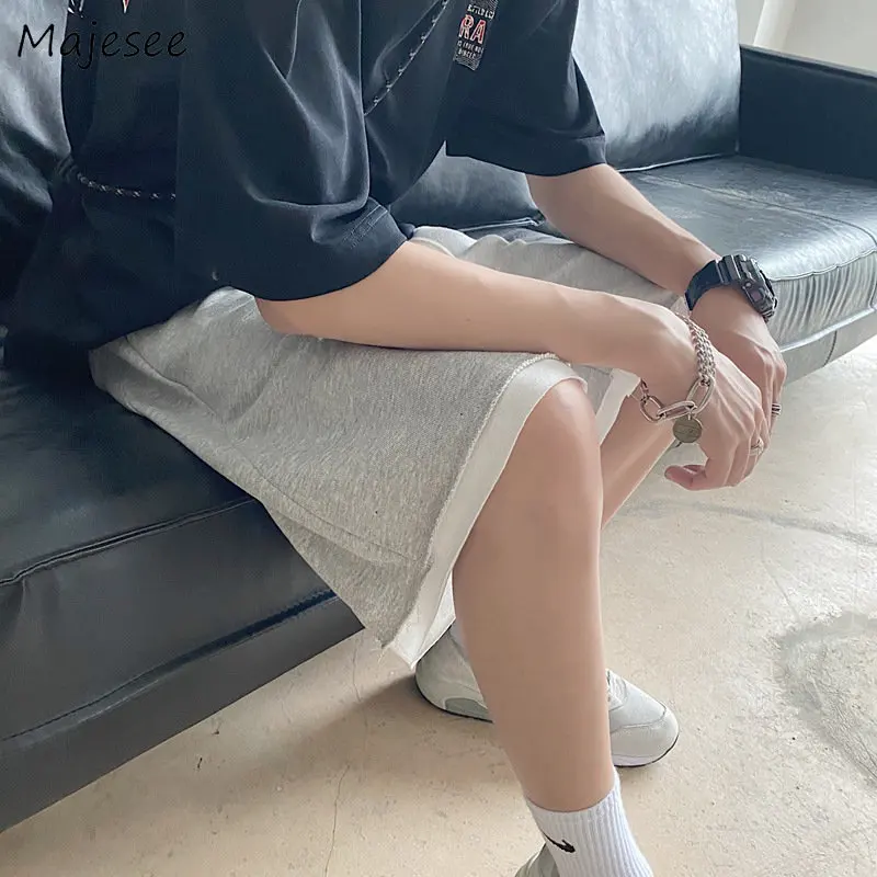 

Board Shorts Men Summer Knee-length Clothing Harajuku Patchwork M-5XL Casual Daily Handsome Gentleman Ropa Para Hombre All-match