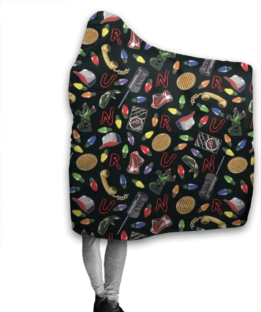 Фланелевое Одеяло с капюшоном очень странные дела | Пледы