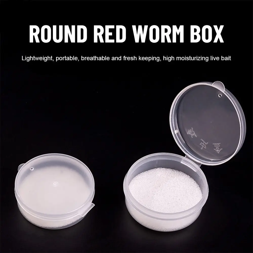 

Fishing Tackle Carp Fly Fishing Supplies Soft Lure Hook Transparent Container Storage Case Earthworm Box Red Worm Boxes