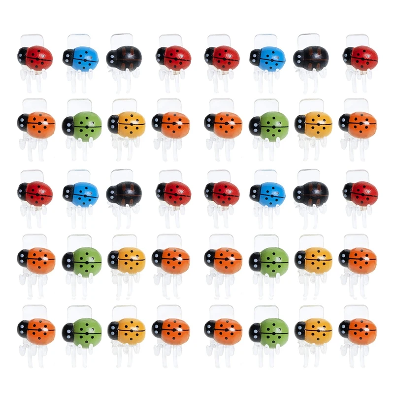 

Orchid Clips 60Pcs Ladybug Plant Clips Orchid Support Clips Vine Clips Plant Clips for Support Flower Orchid Vine