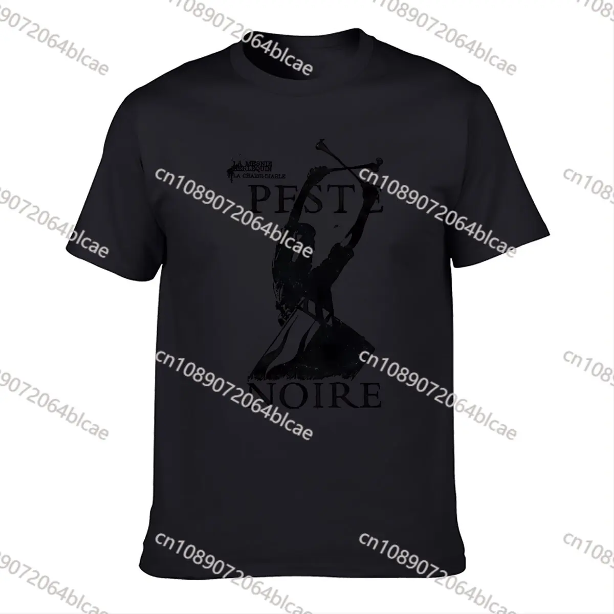 Черная футболка с металлической лентой Peste черного цвета