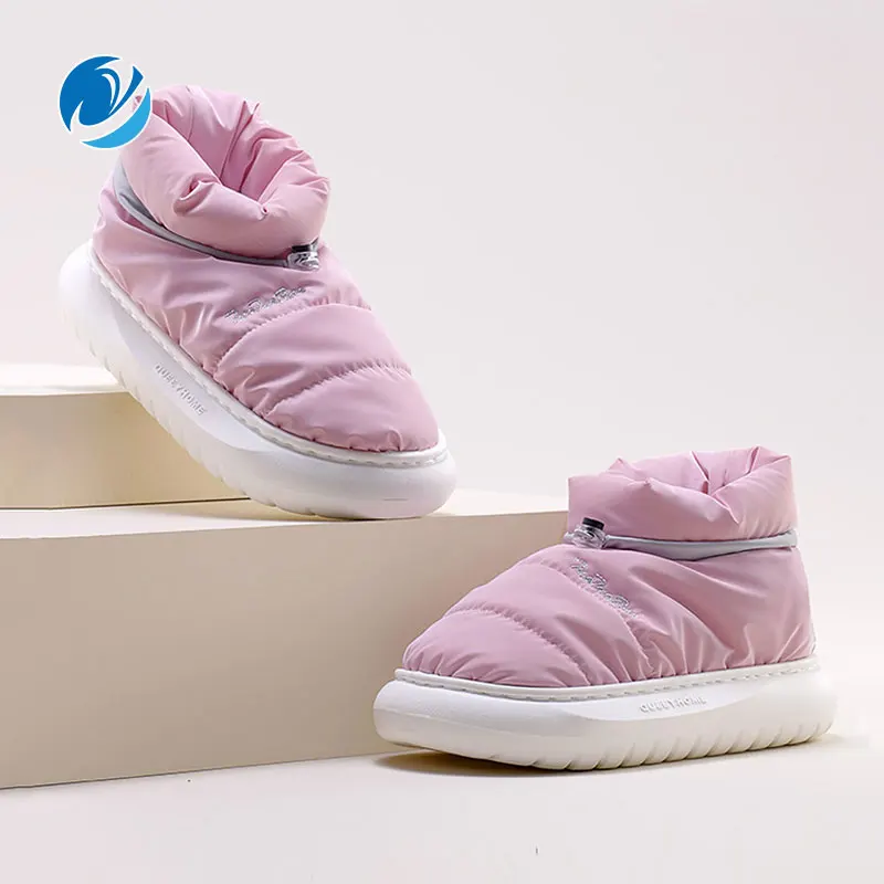 

Мужские и женские ботинки на шнурках Mo Dou, зимние ботинки из хлопка, на толстой подошве