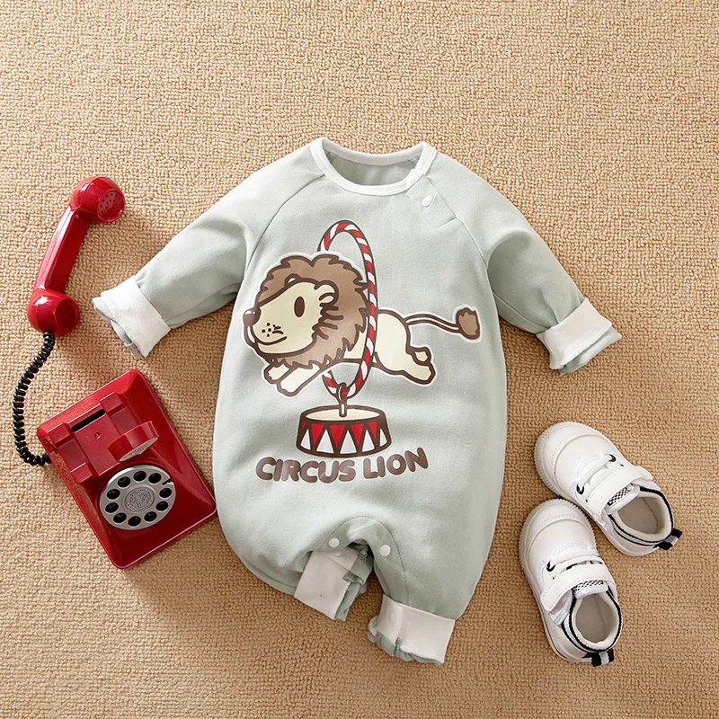 

Baby Clothes Autumn Winter 0-1 Year Old Baby Crawl Suit Newborn Cartoon Animal Onesie Korean Children's Wear Boy Girl Romper