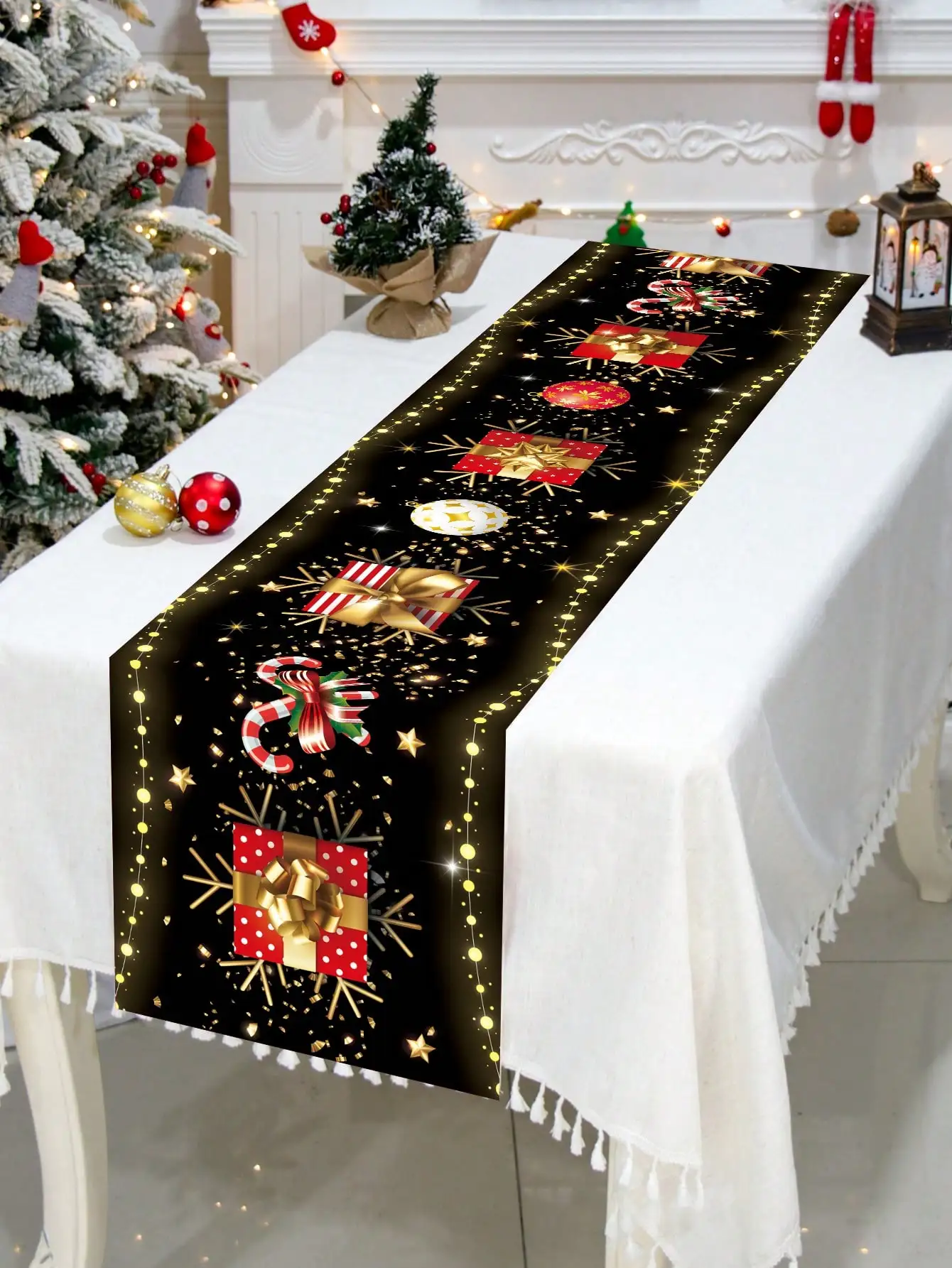 

Льняная дорожка для стола "Щелкунчик" 150x33 см