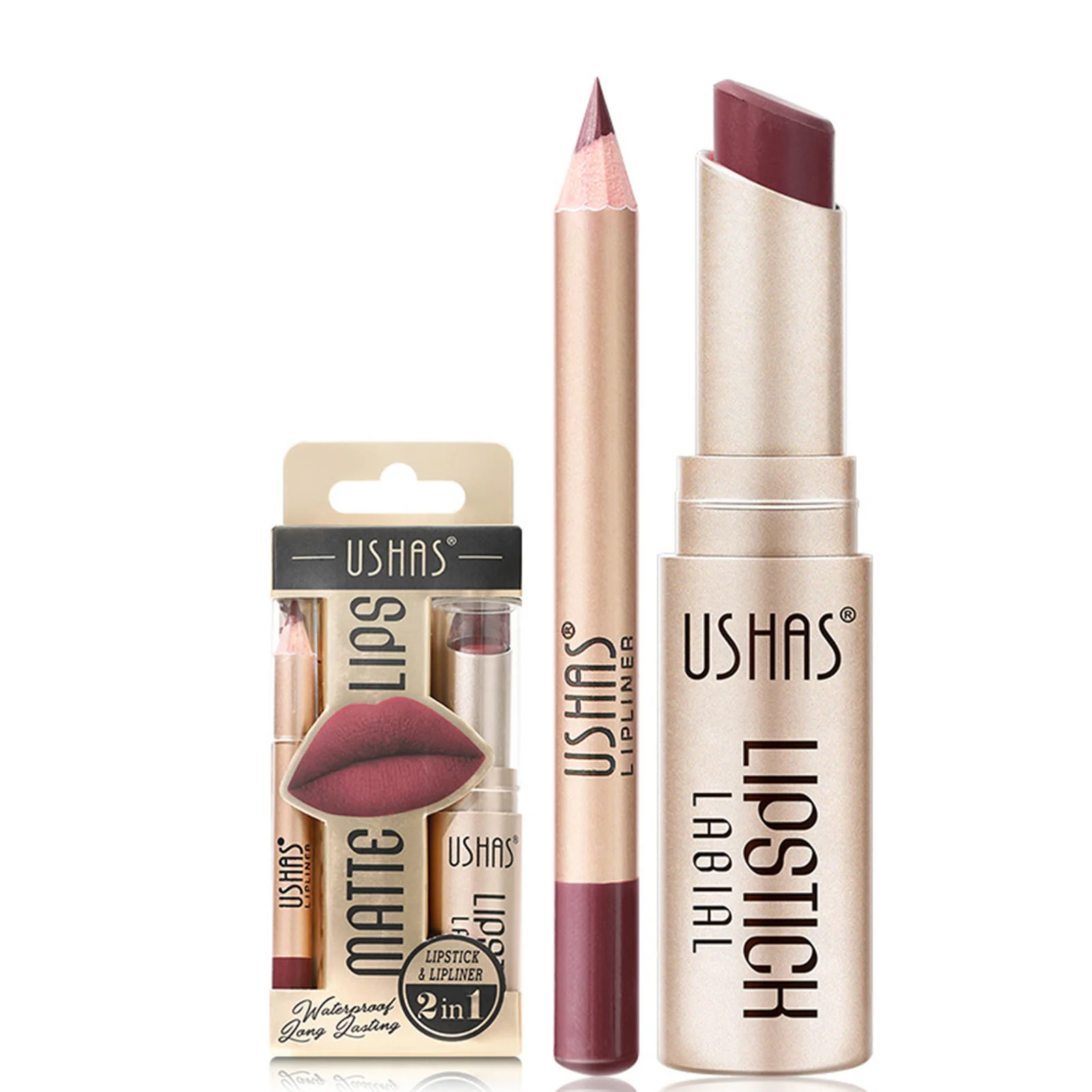 

Матовая подводка для губ и блеск для губ, набор, водостойкая прочная увлажняющая подводка для губ для женщин и девушек