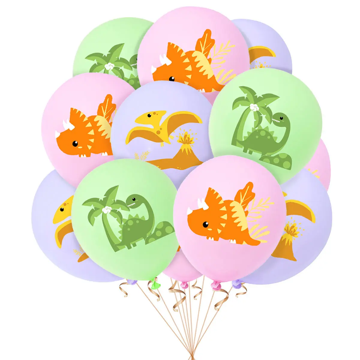 

10 шт., латексные воздушные шары в виде динозавров, 12 дюймов