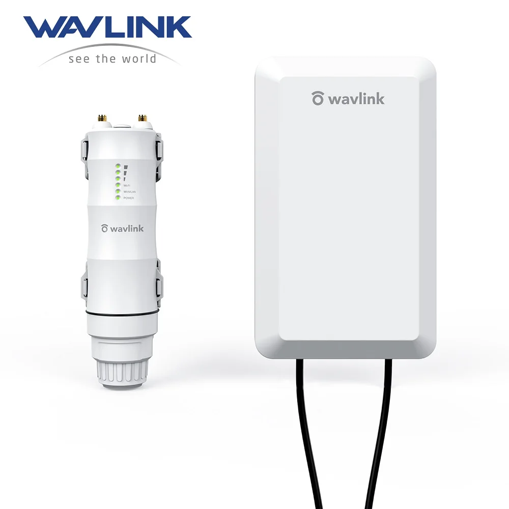 

Wavlink Wireless 2.4GHz 300Mbps Long Range Outdoor AP/Repeater CPE Kit 1.5km Passive PoE Powered / Extend WiFi Network