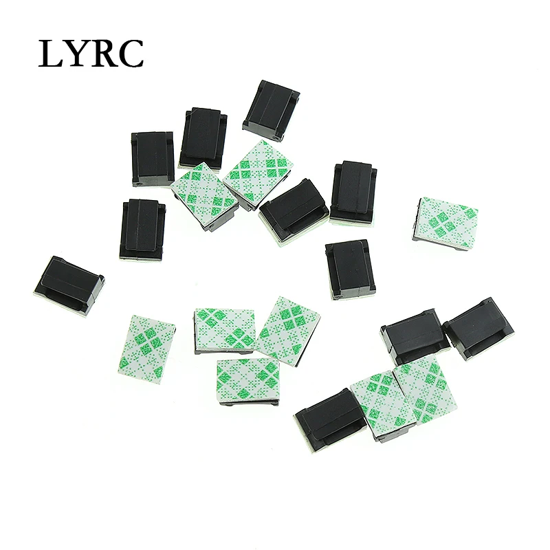 

20Pcs Black Wiring Buckle with 3M Double-sided Adhesive for RC Crawler Car RC Boat Drone RC Model
