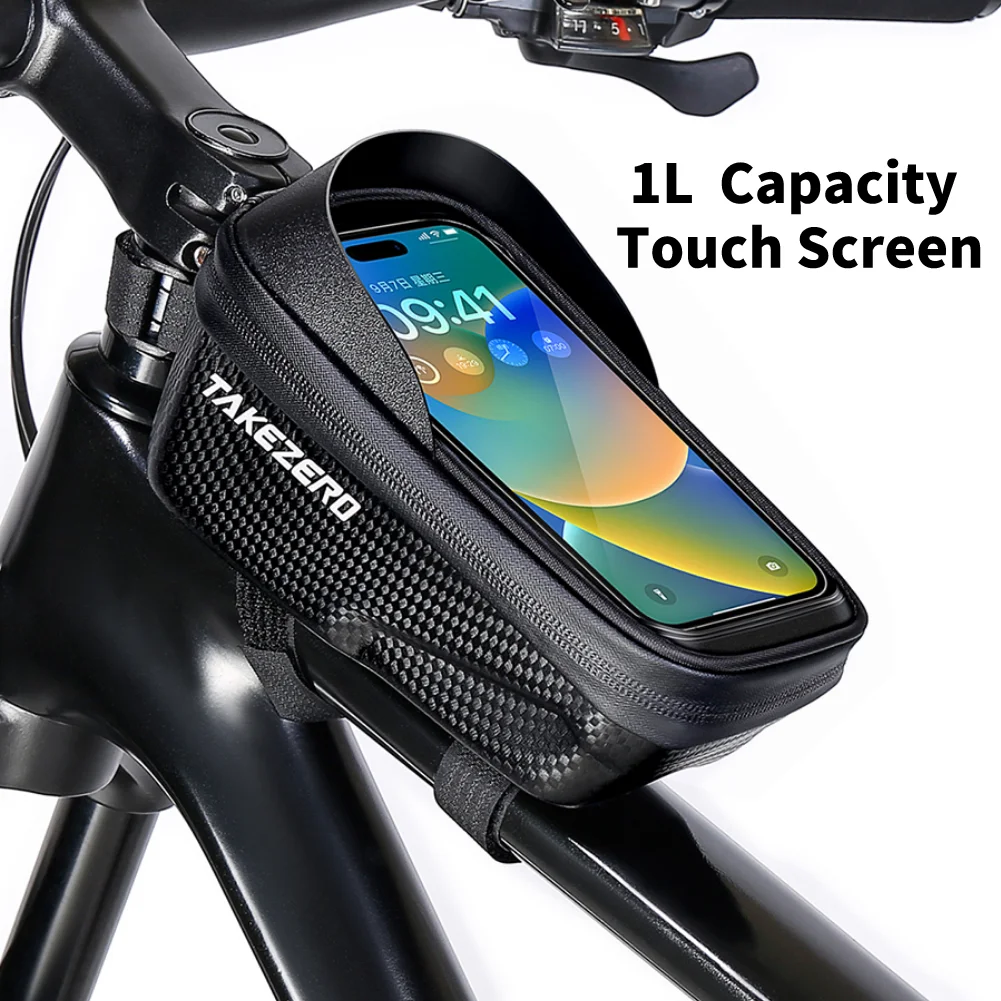 

Bicycle Frame Bag Rainproof Bike Bag Saddlebag Bicycle Tube Phone Holder Case Waterproof Cycling Bag Scooter Bag Bike Accessory