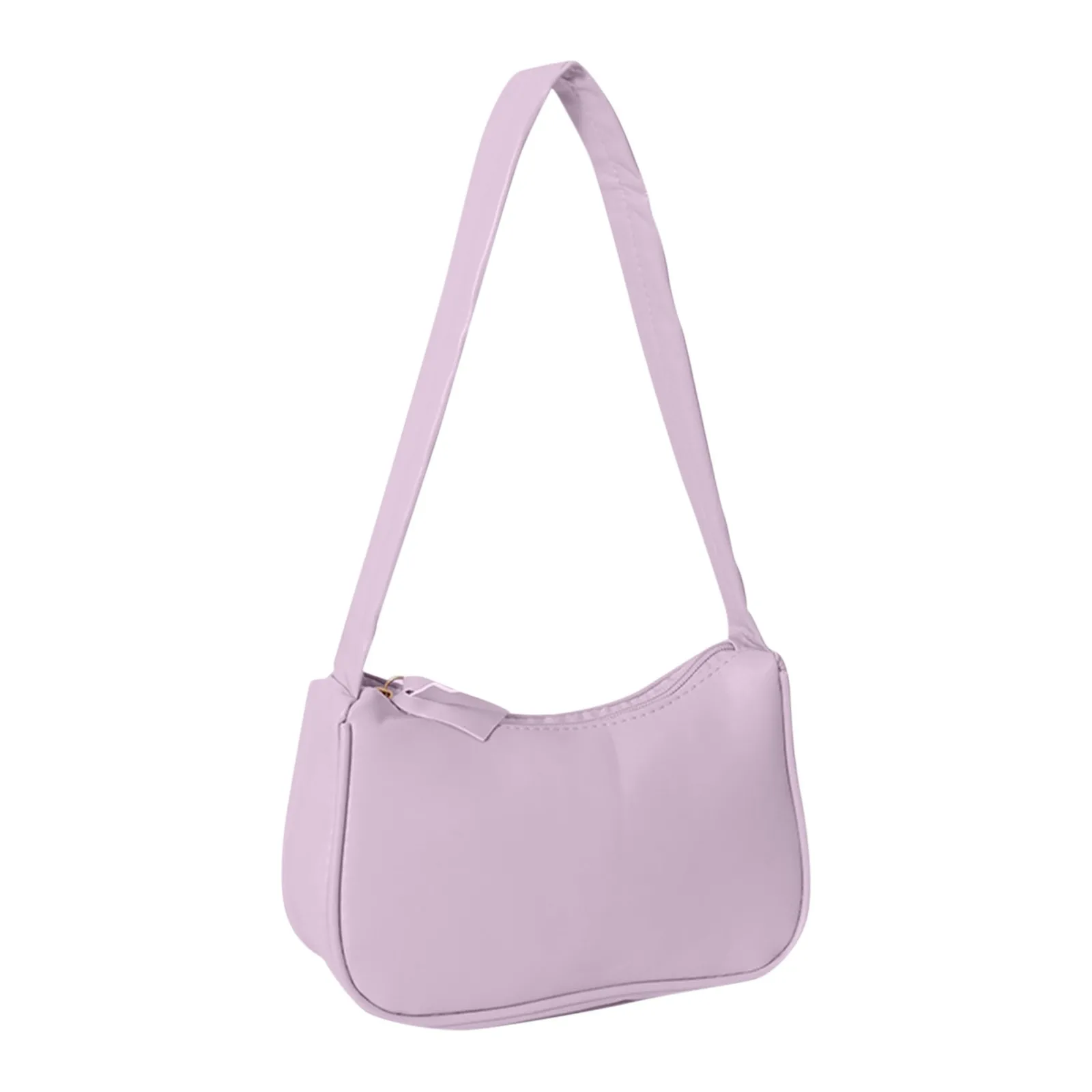 Однотонная женская сумка на молнии в стиле ретро