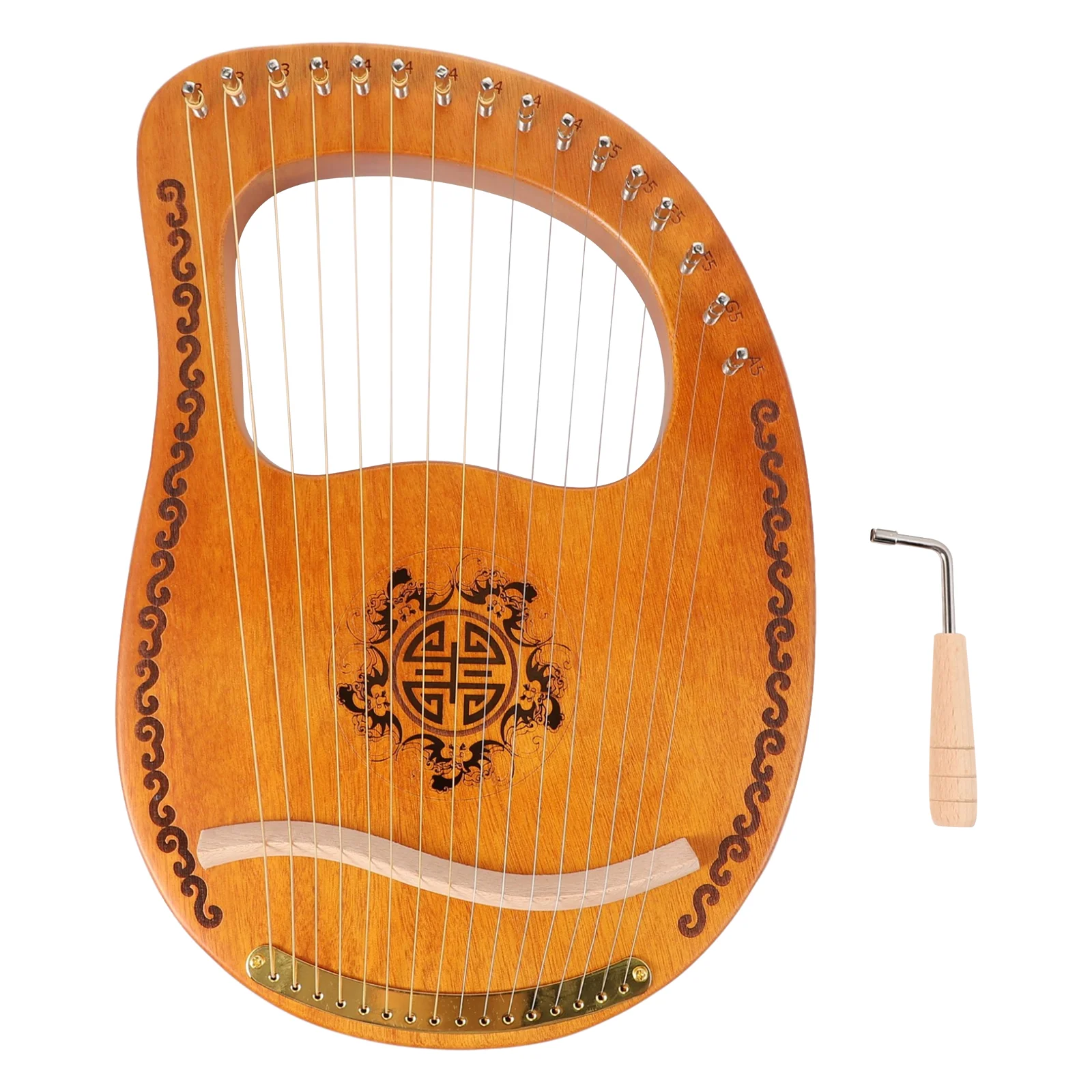 

Wooden Harp Musical Instrument For Children Adult 16 Strings Lyre Harp