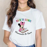baby minnie print disney women t shirt back to school series casual style female t shirt exquisite lady tops tee summer hot sell