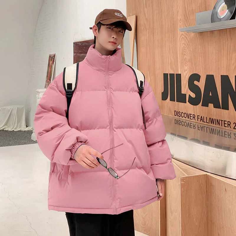 Winter Jacket Men Warm Fashion 6 Colors Casual Thickening Jacket Men Streetwear Loose Short Coat Mens Parker Plus Size M-5XL