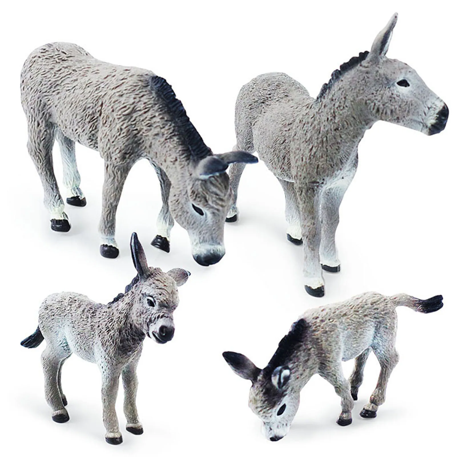 

Simulation Wil Animals Models PVC Action Figures Grey look Up Donkey Deer Collection Dolls Toys for Children Gift Decoration Toy