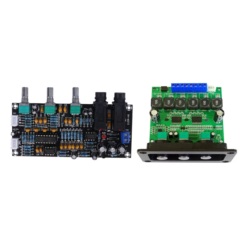 

2Set PT2399 Digital Microphone Amplifier Board With TPA3118D2 Sound Amplifier Board 2.1 Subwoofer Amplifiers