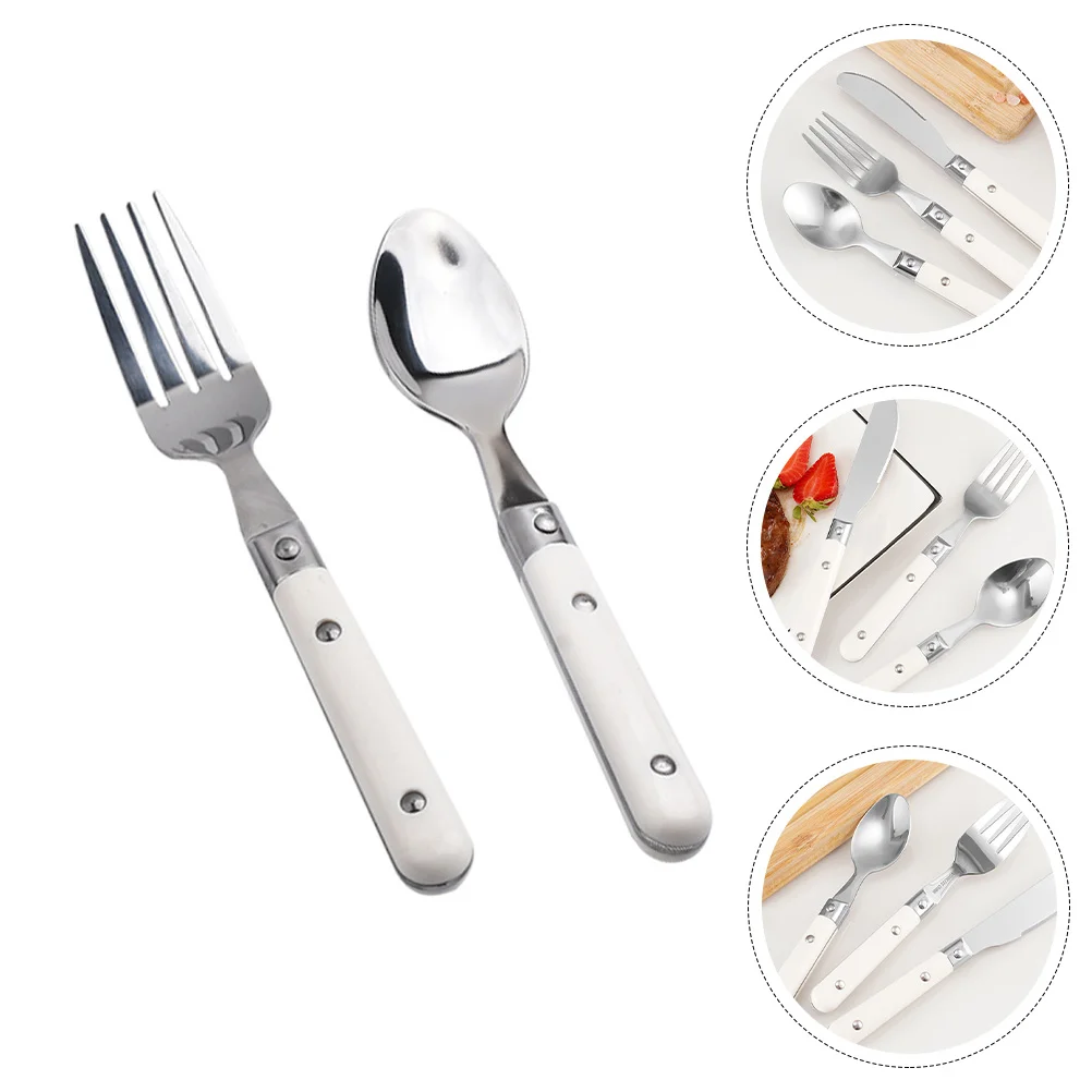 

Spoon Toddler Set Kids Silverware Tableware Kid Utensils Flatware Fork Baby Stainless Training Spoons Children Child Espresso