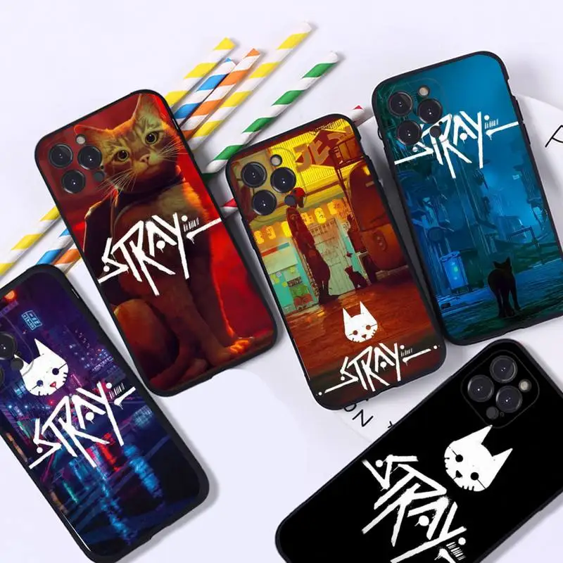 

Cute Game Stray Phone Case For iPhone 8 7 6 6S Plus X SE 2020 XR XS 14 11 12 13 Mini Pro Max Mobile Case