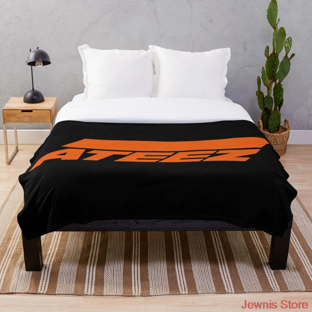 

ATEEZ Throw Blanket Super Soft Blanket Sublimation Covered Blanket Bedding Flannel for Children Adult Bedrooms Decor