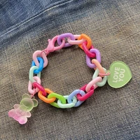 heart bear pendent bracelet friendship cute chain bracelet for girls adjustable fashion jewelry accessories gift wholesale trend