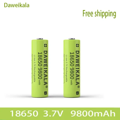 Бесплатная доставка, литий-ионный перезаряжаемый аккумулятор 3,7 в, 18650, 9800 мАч, аккумулятор + зарядное устройство