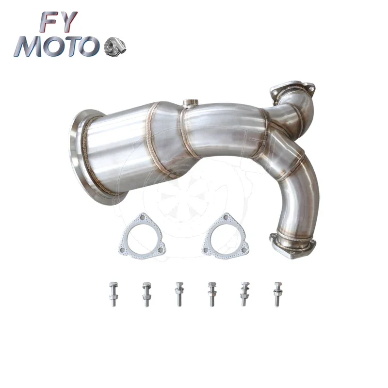 

Exhaust downpipe for B9 S4/S5/SQ5 V6T 3.0T (EA839) 2018+ with heat shield