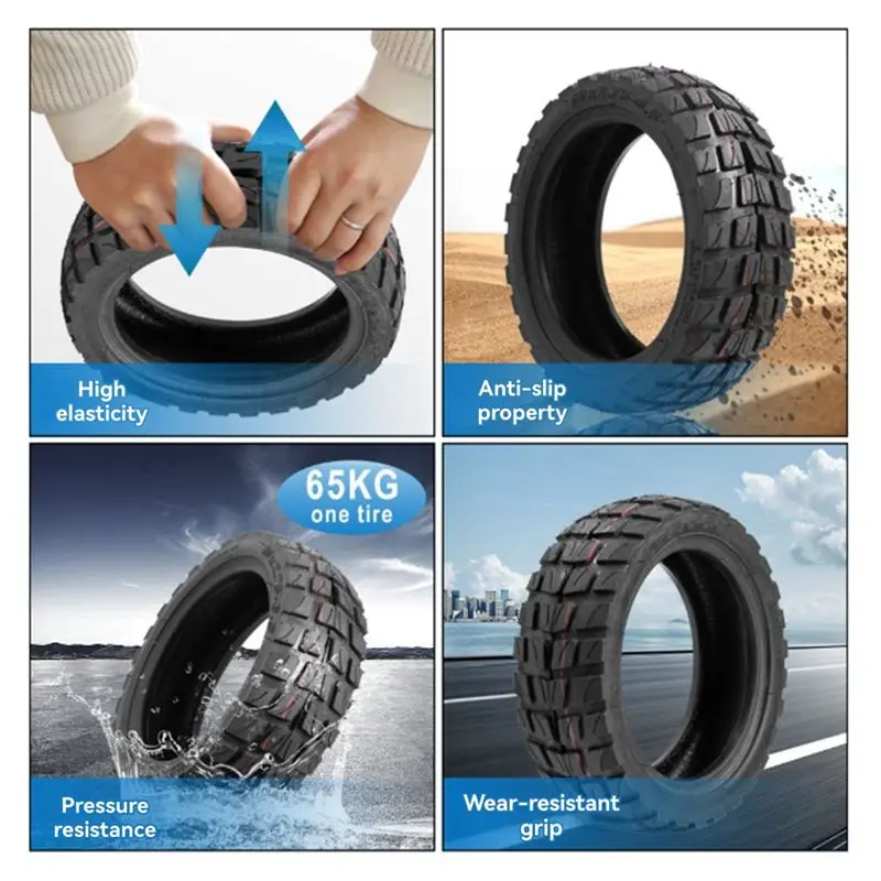 Фото НОВИНКА! В НАЛИЧИИ - Внешняя шина 10X2.75-6.5 для электросамокатов Speedway 5 и Dualtron 3, 10-дюймовая бескамерная внедорожная шина, запчасть, 1 шт. №5