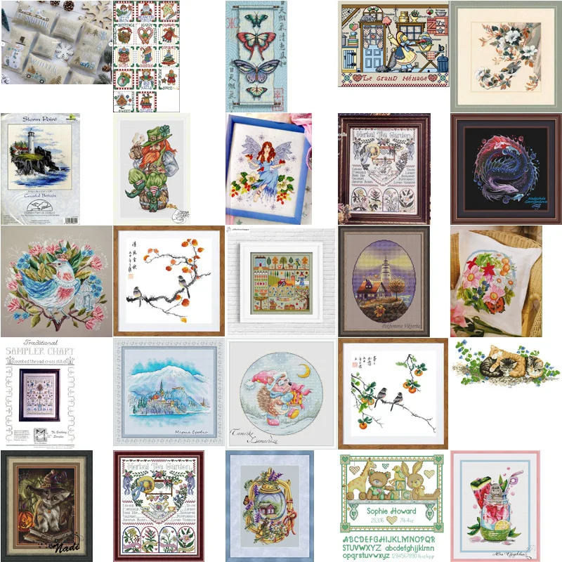 

Flower Branch Bird Cross Stich Embroidery set Electronic drawing Cross Stich Needlework PDF by Email