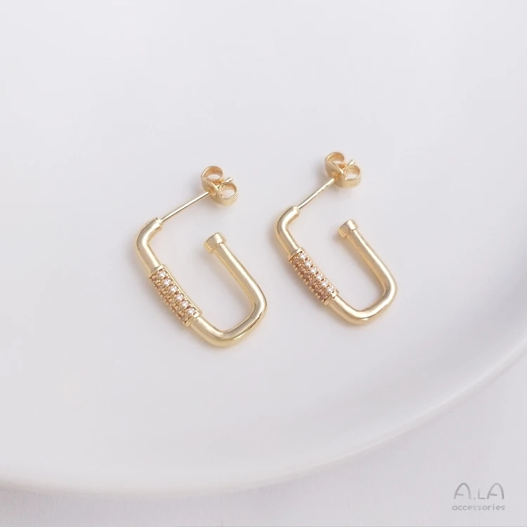 

Набор серег ручной работы из серебра 925 пробы, с фианитами