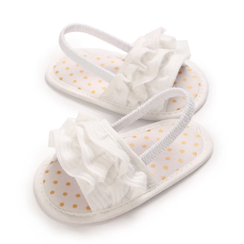 Сандалии детские кружевные с открытым носком дышащие Нескользящие мягкая