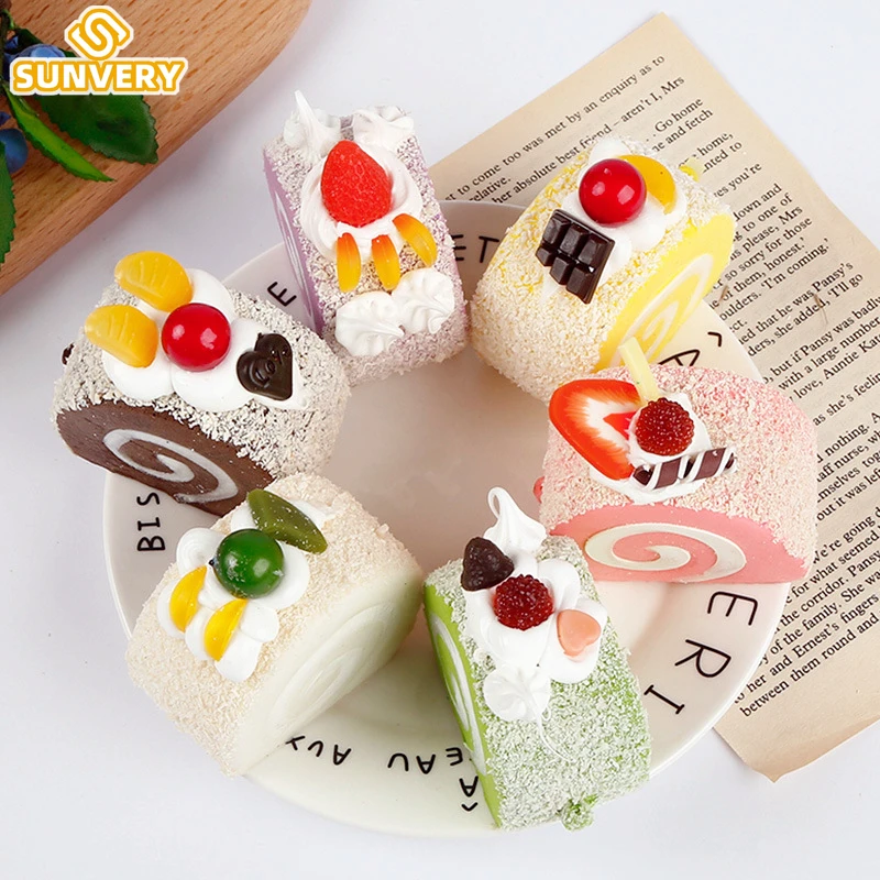 

Cake Squishy Magnetic Sticker Squishies Toys Cake Slow Rising Toys Lovely Kids Fidget Toy Food Props Refrigerator Stickers Gift