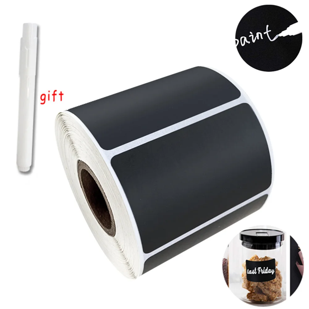 

Craft Sticker Tag Sticker Label Waterproof Marker Bottles Erasable Chalkboard Jars Blackboard Pen Kitchen 150-300pcs/roll Labels