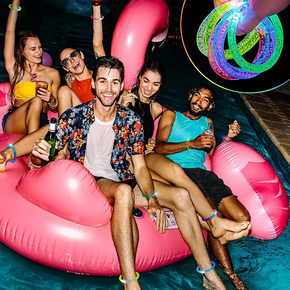 10 шт. светодиодные браслеты светящиеся в темноте с подсветкой палочки