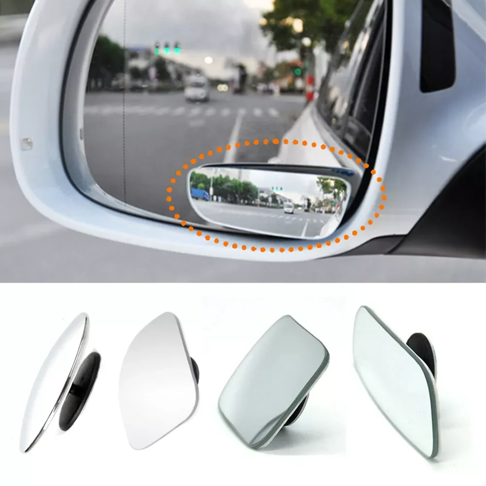 

Car Mirror HD Blind Spot Mirror Adjustable Auto Rearview Convex Mirror 360 Degree Wide Angle Vehicle Parking Rimless Mirror