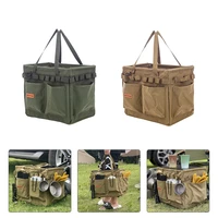 folding storage box camping storage tool bag large capacity tote bag home shopping bag picnic firewood bag outdoor tool bag